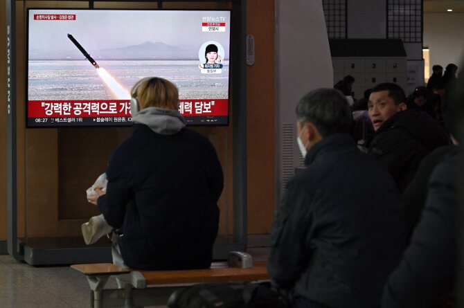 Naujausias Šiaurės Korėjos bandymas / JUNG YEON-JE / AFP