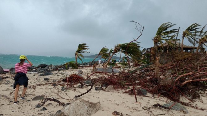 „Twitter“ nuotr./Uragano Irma nuniokota Richardo Bransono sala