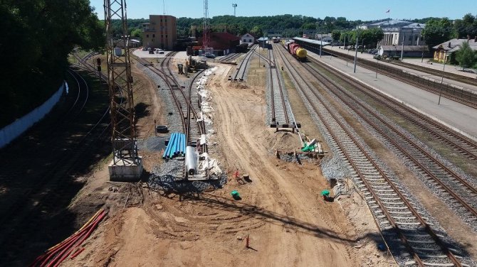 AB „Lietuvos geležinkeliai“ nuotr./Lietuvoje „Rail Baltica“ statybų nesustabdė net COVID-19 pandemija – darbai Kauno geležinkelio mazge