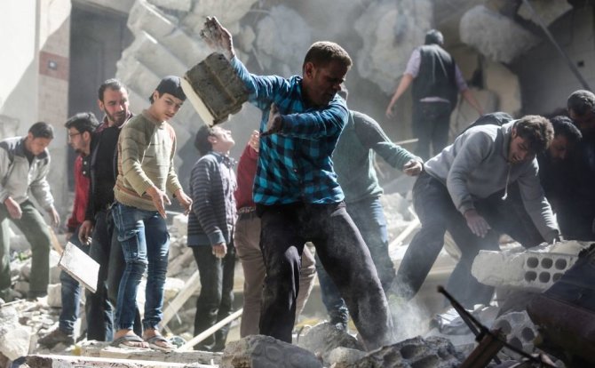 AFP/„Scanpix“ nuotr./Sirijoje panaudotas cheminis ginklas