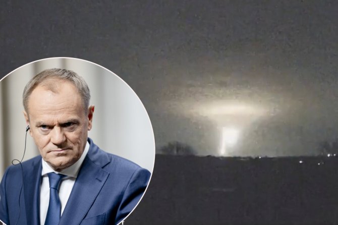 AP/BNS/Scanpix/15min/Donaldas Tuskas ir balistinė raketa