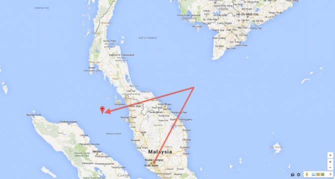 Business Insider / „Google Maps“ iliustr./Pradingusio lėktuvo galima trajektorija