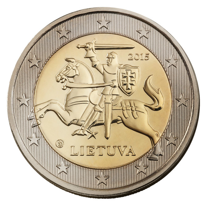 Lietuvos banko nuotr./2 eurų monetos etalonas