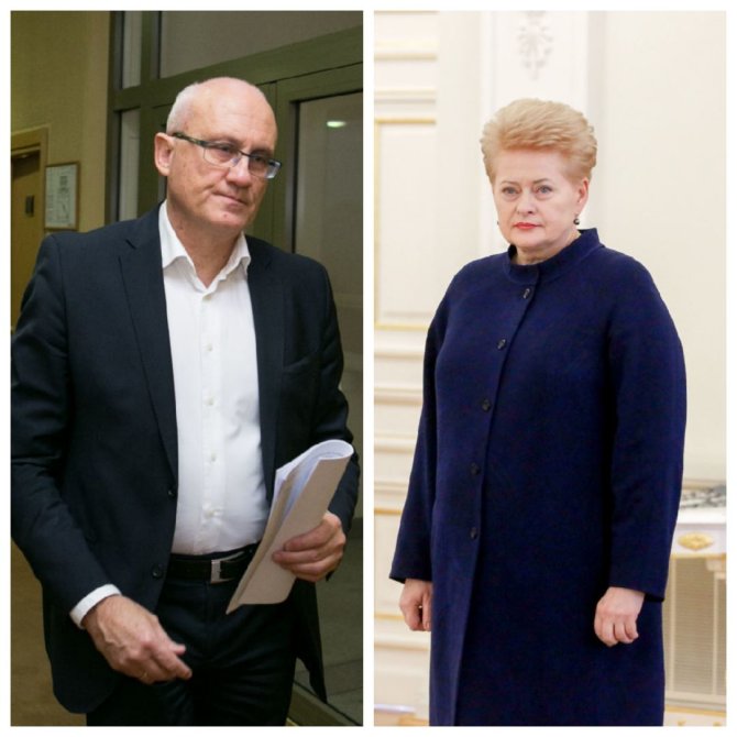 15min koliažas/Stasys Jakeliūnas ir Dalia Grybauskaitė