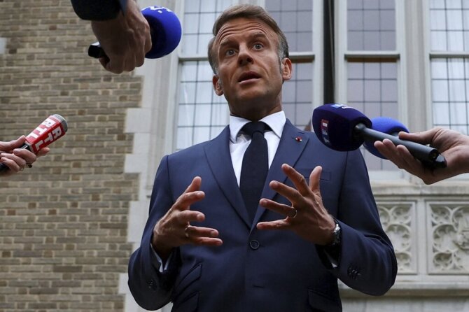 Emmanuelis Macronas / AP