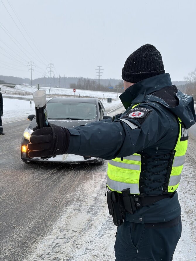 Kauno apskrities policijos nuotr./Kauno apskrities policijos patikros keliuose