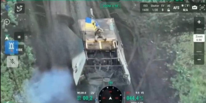 Stopkadras/Ukrainiečiai perėmė rusų „tanką-vėžlį“