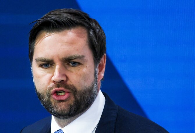 JAV viceprezidentas J. D. Vance'as / Leah Millis / REUTERS