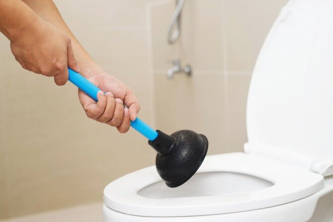 Shutterstock nuotr./Užsikimšęs tualetas