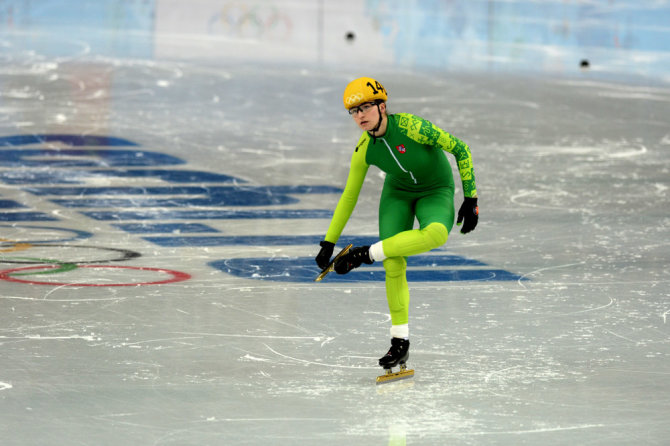 Alfredo Pliadžio nuotr./Greitojo čiuožimo atstovė Agnė Sereikaitė