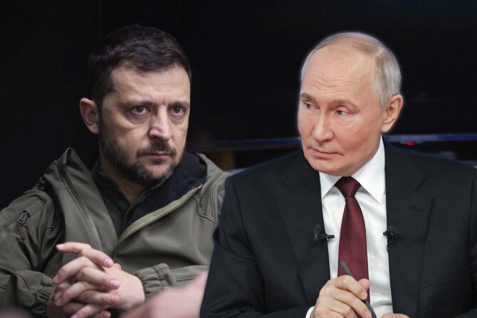 „Picture-Alliance“/„Scanpix“/Volodymyras Zelenskis, Vladimiras Putinas