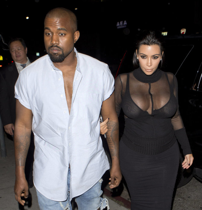 Vida Press nuotr./Kanye Westas ir Kim Kardashian