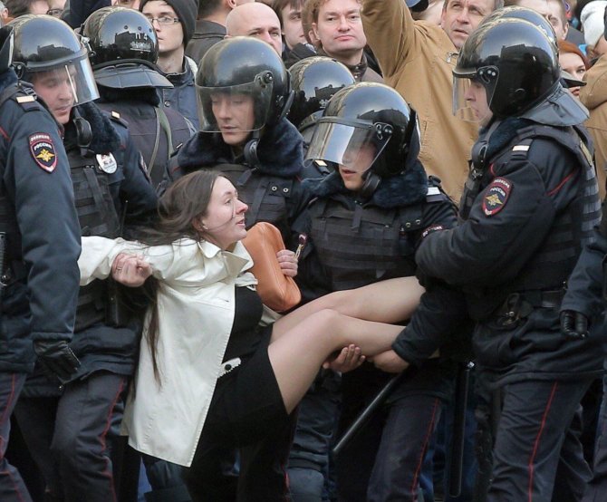 „Scanpix“/AP nuotr./Protestai Rusijoje