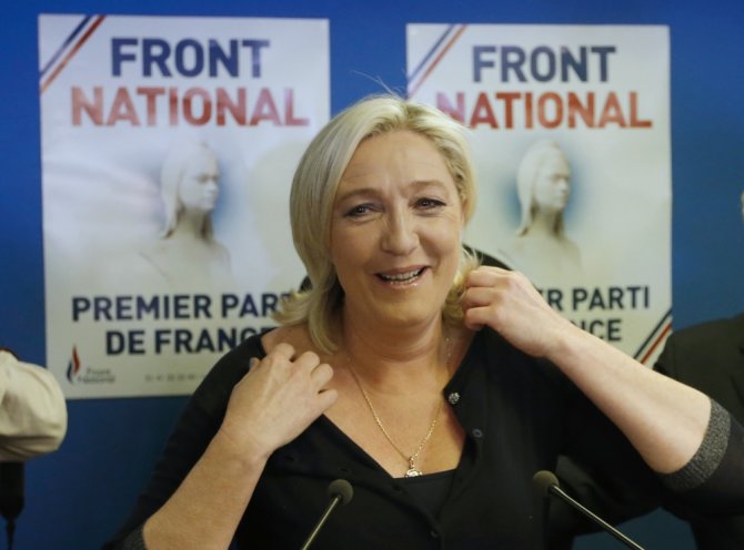 AFP/„Scanpix“ nuotr./Nacionalinio fronto lyderė Marie Le Pen