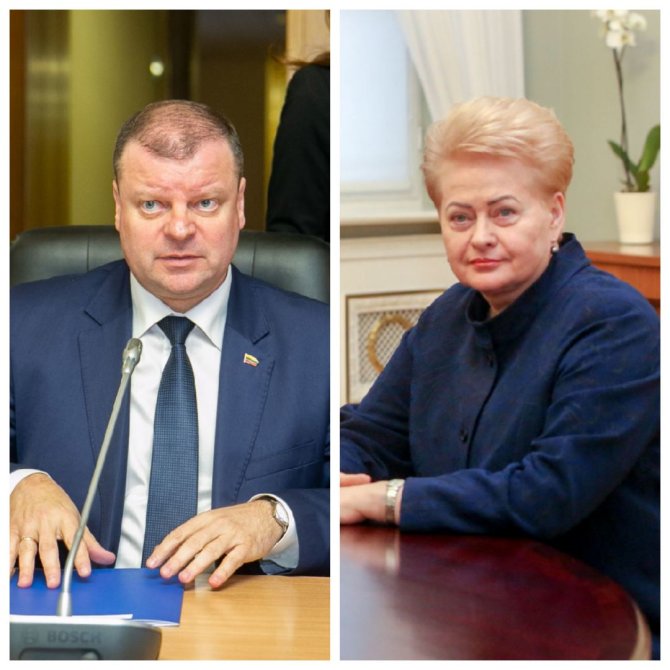 15min koliažas/Saulius Skvernelis, Dalia Grybauskaitė