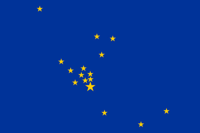 Wikipedia Commons pav./Europos Tarybos vėliavos nepatvirtintas variantas
