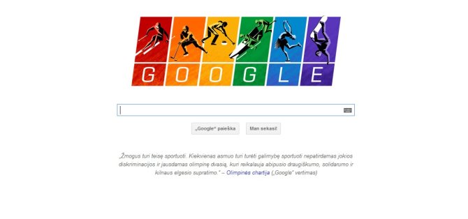 google.lt/„Google“ Sočio olimpinių žaidynių logotipas