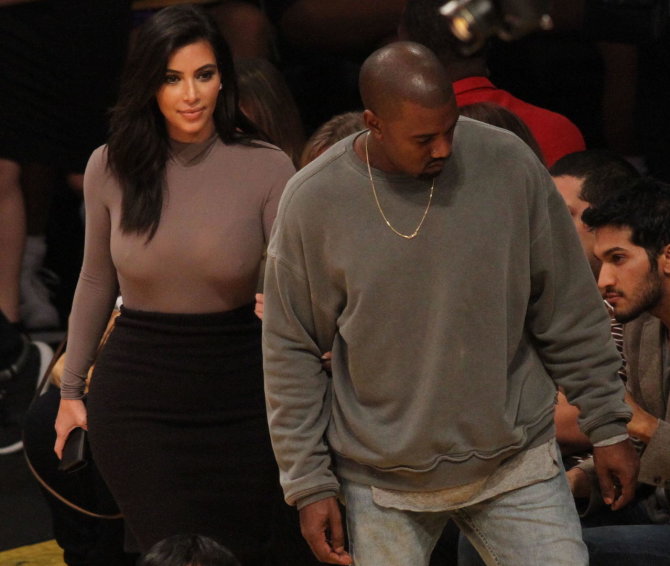 AOP nuotr./Kim Kardashian ir Kanye Westas