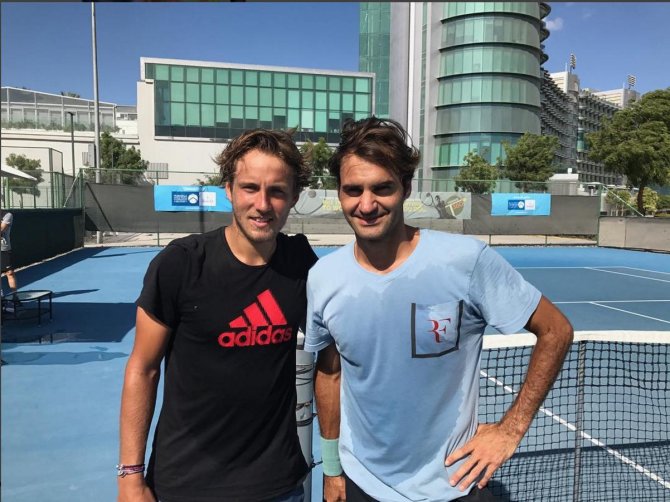 „Instagram“ nuotr./Lucas Pouille ir Rogeris Federeris