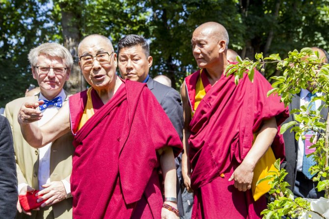 Mato Miežonio / 15min nuotr./Dalai Lama lankėsi Tibeto skvere