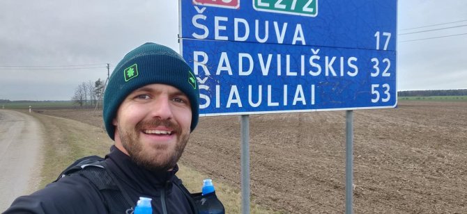 Asmeninio archyvo nuotr./Audriaus Klimašausko bėgimas per Lietuvą