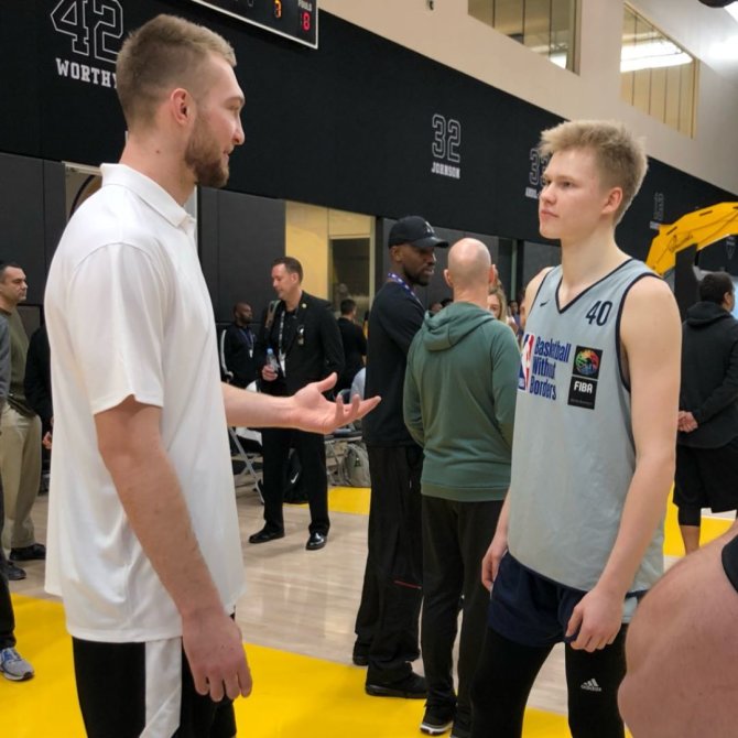 „Twitter“ nuotr./Domantas Sabonis ir Martynas Arlauskas