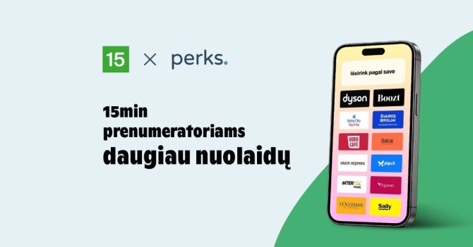 15min prenumerata x Perks.lt