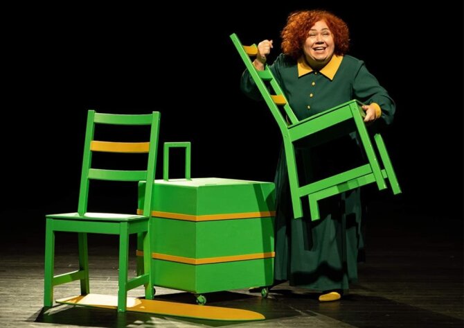 A.Gudo nuotr. /Violeta Mičiulienė, scena iš spektaklio „Pabaisų nebus“