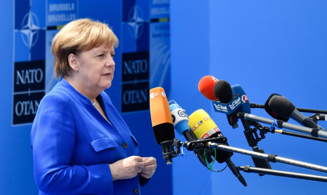 AFP/„Scanpix“ nuotr./Angela Merkel Briuselyje