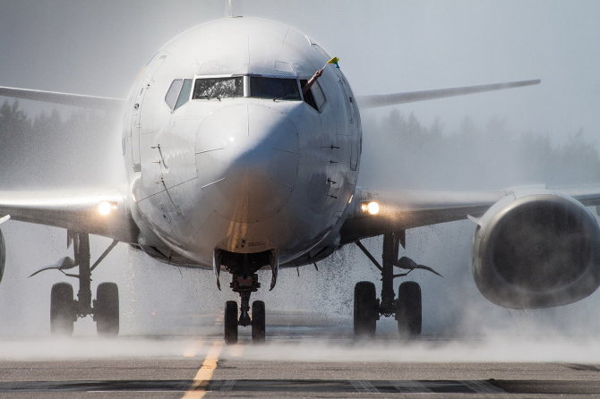 Oro uosto nuotr./Pirmasis „Ukraine International Airlines“ lektuvas Palangos oro uoste