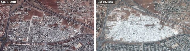 US Department of State, Humanitarian Information Unit, NextView License (DigitalGlobe) nuotr./Hama