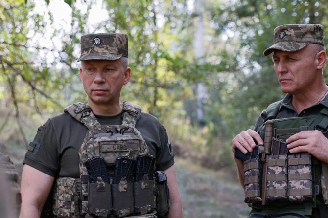 Ukrainos kariuomenės nuotr./Ukrainos kariuomenės sausumos pajėgų vadas Oleksandras Syrskis