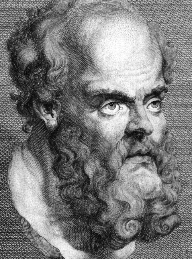 123RF.com nuotr./Sokratas 469-399 m. pr. Kr. T.Trotterio raižinys, 1788 m.