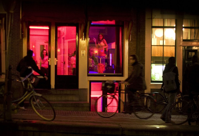 „Scanpix“/AP nuotr./Raudonųjų žibintų kvartalas Amsterdame