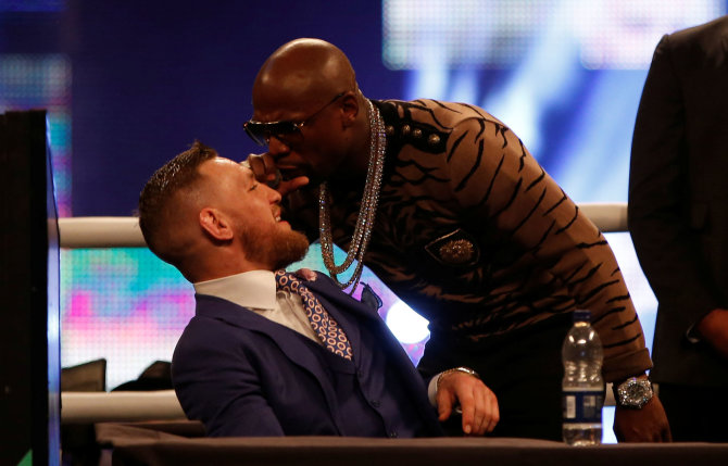 „Scanpix“/AP nuotr./Floydas Mayweatheris ir Conoras McGregoras