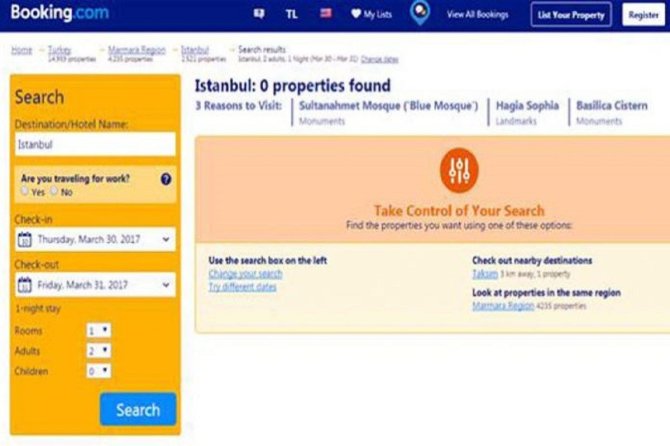Puslapio Booking.com kopija/Turkija uždraudė Booking.com