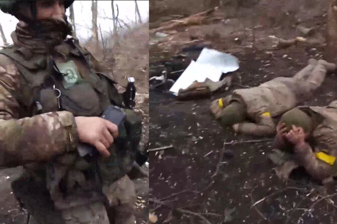15min koliažas/Rusijos kariai sušaudė ukrainiečių karo belaisvius