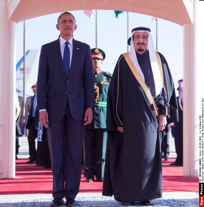 „Scanpix“/„Sipa USA“ nuotr./Barackas Obama Saudo Arabijoje