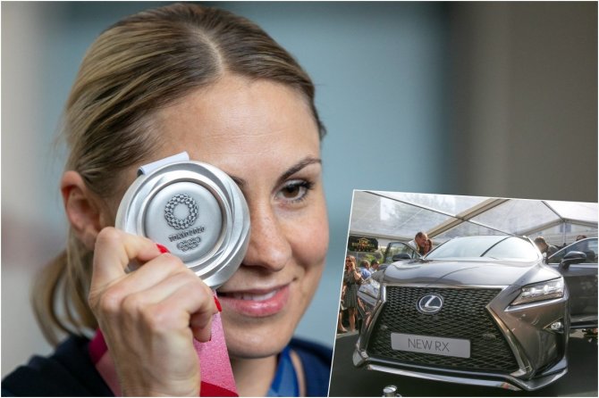 J.Kalinsko nuotr. ir 15min koliažas/Laura Asadauskaitė ir „Lexus RX“ automobilis