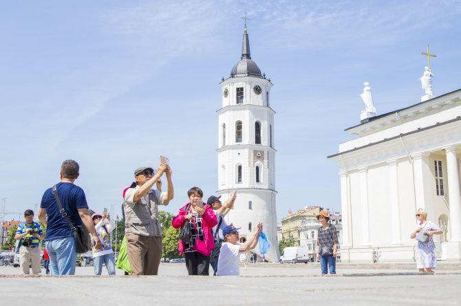 Mato Miežonio / 15min nuotr./Turistai Vilniuje