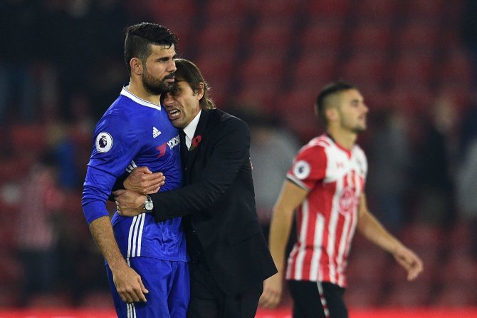 AFP/„Scanpix“ nuotr./Antonio Conte ir Diego Costa