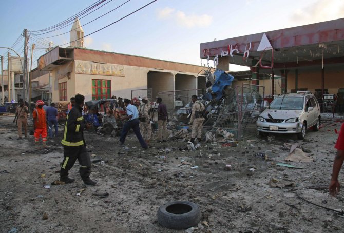 AFP/„Scanpix“ nuotr./Sprogimas Mogadiše