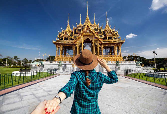 Shutterstock nuotr./Turistė Tailande