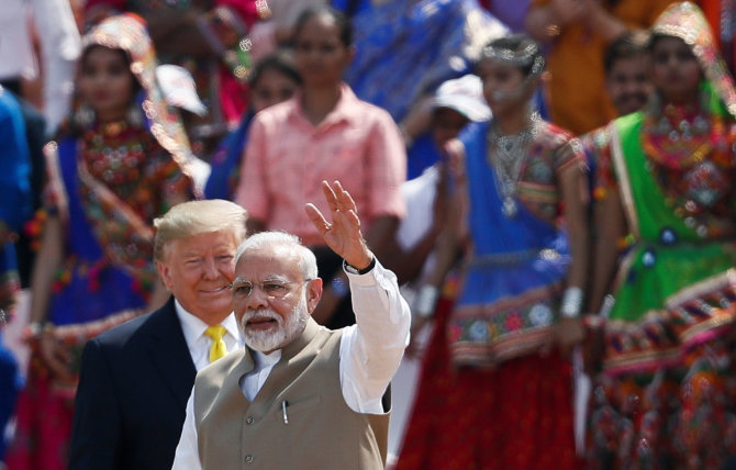 „Reuters“/„Scanpix“ nuotr./Donaldas Trumpas, Narendra Modi