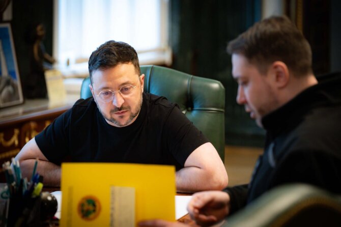 V.Zelenskio „Telegram“ nuotr./Volodymyras Zelenskis ir Kyrylo Budanovas