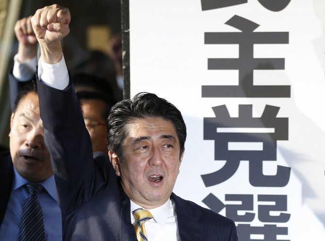 „Reuters“/„Scanpix“ nuotr./Japonijos premjeras Shinzo Abe