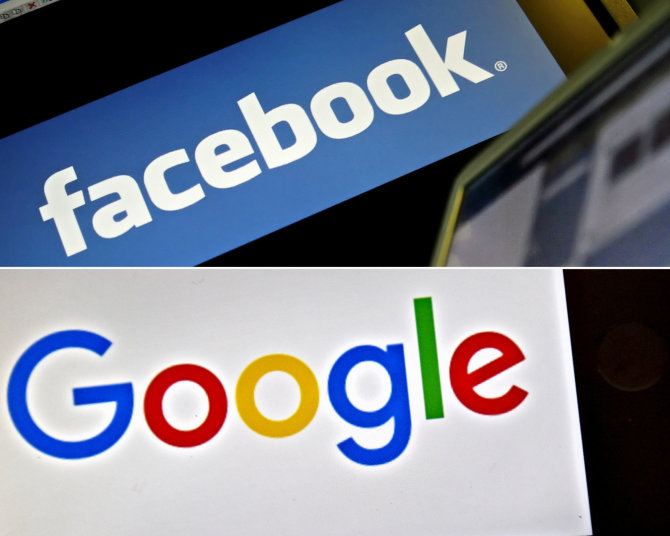 AFP/„Scanpix“ nuotr./„Google“ ir „Facebook“