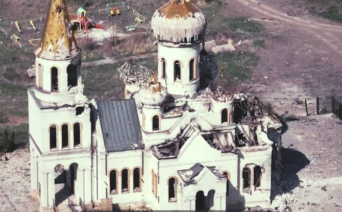 Kadras iš vaizdo įrašo/Cerkvė Časiv Jare