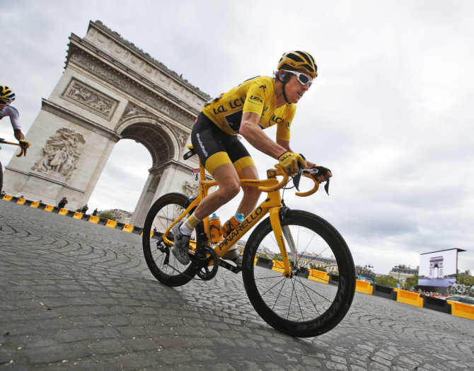 „Scanpix“ nuotr./Geraintas Thomasas triumfavo „Tour de France“ lenktynėse.