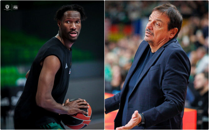 „Panathinaikos“ ir 15min nuotr./Nigelas Hayesas-Davisas ir Erginas Atamanas